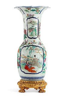 A Chinese glazed porcelain vase