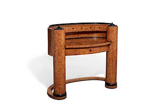 A Biedermeier style birch desk, after Danhauser