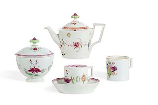 Group of Meissen Marcolini porcelain teawares