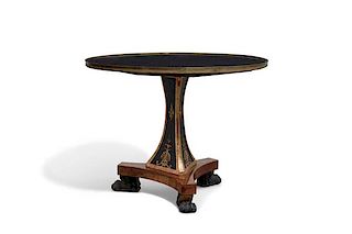  Baltic Empire style  mahogany center table