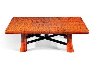 A Japanese lacquered low occasional table
