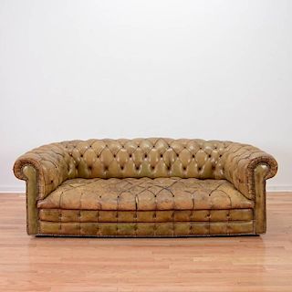 Victorian style leather chesterfield sofa