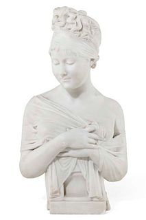 A  French marble bust: Madame Recamier, Chinard
