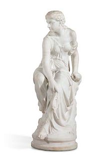 An Italian marble figure of Psyche, E. Ferrarini