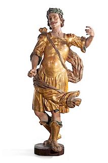 Italian Baroque figure of a nobleman as a Roman