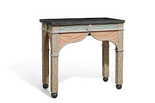 A George III style painted pier table