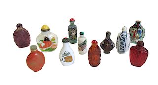 Group of 11 Snuff Bottles.