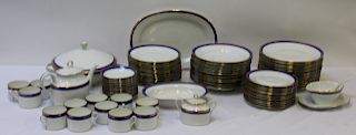 GINORI. Lot of Blue and Gilt Decorated Porcelain