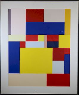 Vintage Geometric Abstract Painting