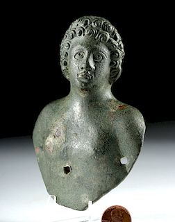 Roman Bronze Chariot Embellishment - Antinous