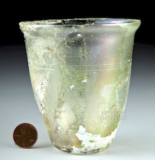 Roman Glass Cup - Incised Wheel Marks