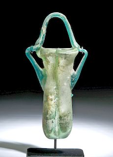 Roman Glass Double Unguentarium w/ Handle