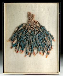 Framed Nazca Feather Fan