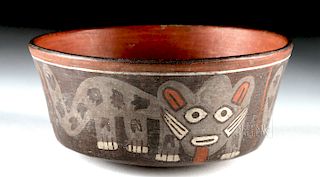Nazca Polychrome Bowl with Felines