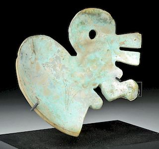 Rare Colombian Tairona Shell Pectoral - Bird Form