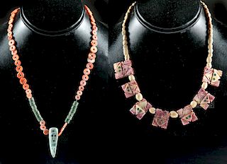 Costa Rica & Tairona Shell & Stone Necklaces