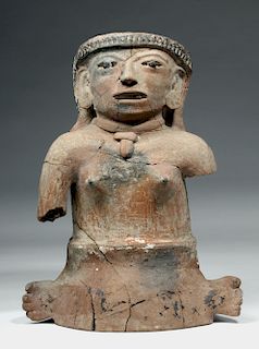 Large / Impressive Veracruz Pottery Kneeling Female