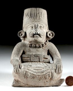 Fine Zapotec Pottery Seated Vessel - Goddess 8Z