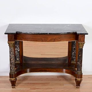American Classical rosewood pier table by Meeks