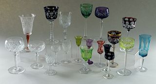 57 PC. COLORLESS & CUT TO CLEAR CRYSTAL STEMWARE