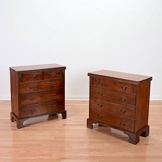 Near pair George III style mahogany bachelor's chests