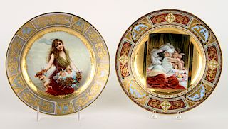 TWO ROYAL VIENNA PORCELAIN CABINET PLATES