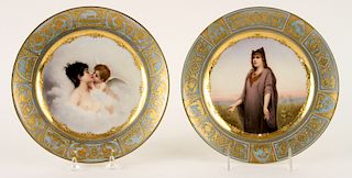 TWO ROYAL VIENNA PORCELAIN CABINET PLATES
