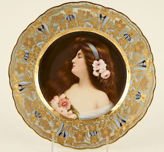 ROYAL VIENNA PORCELAIN CABINET PLATE HAND PAINTED