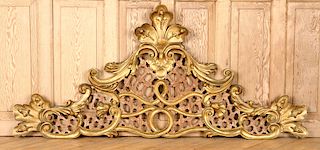 LARGE CARVED GILT WOOD FRENCH CREST C.1940