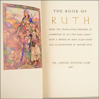 Books: Szyk, Arthur. Book of Ruth and Book of Job