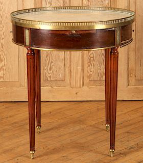 FRENCH MAHOGANY BOULETTE TABLE LOUIS XVI STYLE