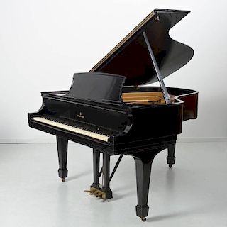 Steinway grand piano in black lacquer case