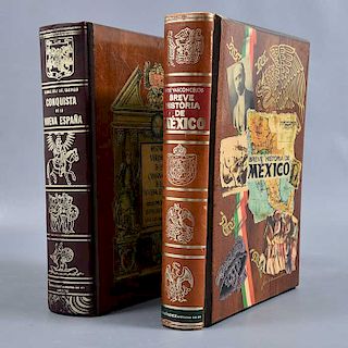 Lote de 2 libros. Historia de México. Consta de: Historia verdadera de la Nueva España y Breve historia de México.