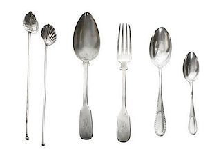 A Collection of Four German Silver Flatware Articles, Length of first 8 1/2 inches.