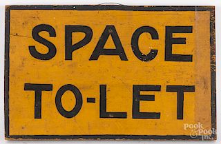 Painted Space To-Let sign