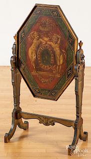 Classical painted firescreen and folding table