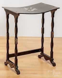Black lacquer end table