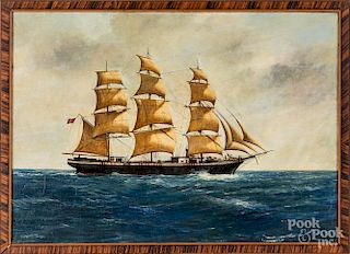 H. Reynolds Thomas, oil on canvas Danish ship