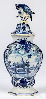 Delft blue and white garniture vase