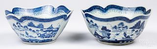 Two Chinese export porcelain Canton bowls