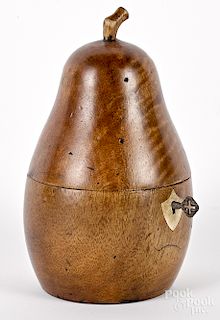 Georgian style pear-form tea caddy