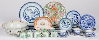 Miscellaneous group of export porcelain