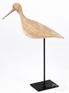 Ira Hudson carved yellowlegs shorebird decoy.