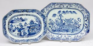 Two Chinese export porcelain platters