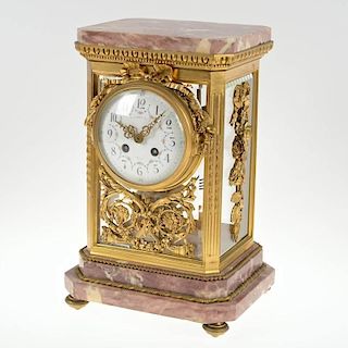 Tiffany & Co. Louis XVI style bronze mantel clock