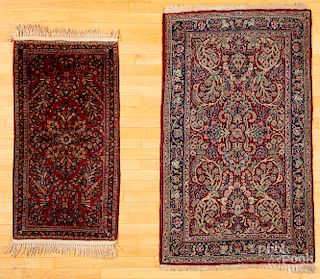 Two Sarouk mats
