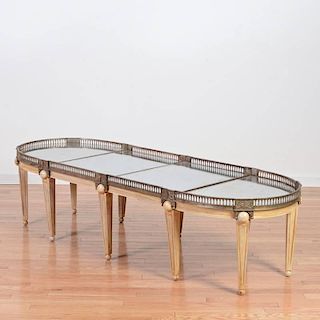 Charles X silver plated plateau coffee table