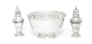 Three American Silver Holloware Articles, Gorham, Diameter of bowl 5 7/8 inches.