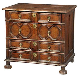 Diminutive William and Mary Chest of Drawers