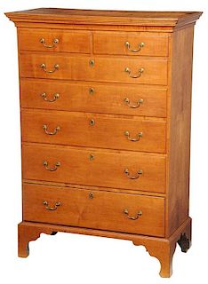 New England Federal Maple Tall Chest
